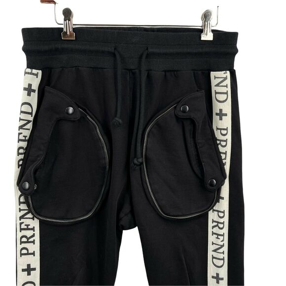 Profound Aesthetic PRFND Tape Sweatpants Black Size‎ Medium - Picture 2 of 8